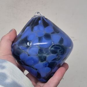 Blue Hand Blown Glass Ornament/Sun Catcher Abbott Brand
